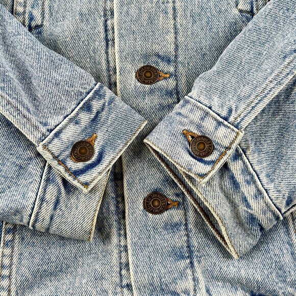 VTG 80s Levi's Mens L Type III Trucker Jacket Aztec Blanket Lined USA Made 70417 - Picture 9 of 14